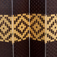 70.75" In Handcrafted Paper Straw Weave On 2" Legs Espresso/brown