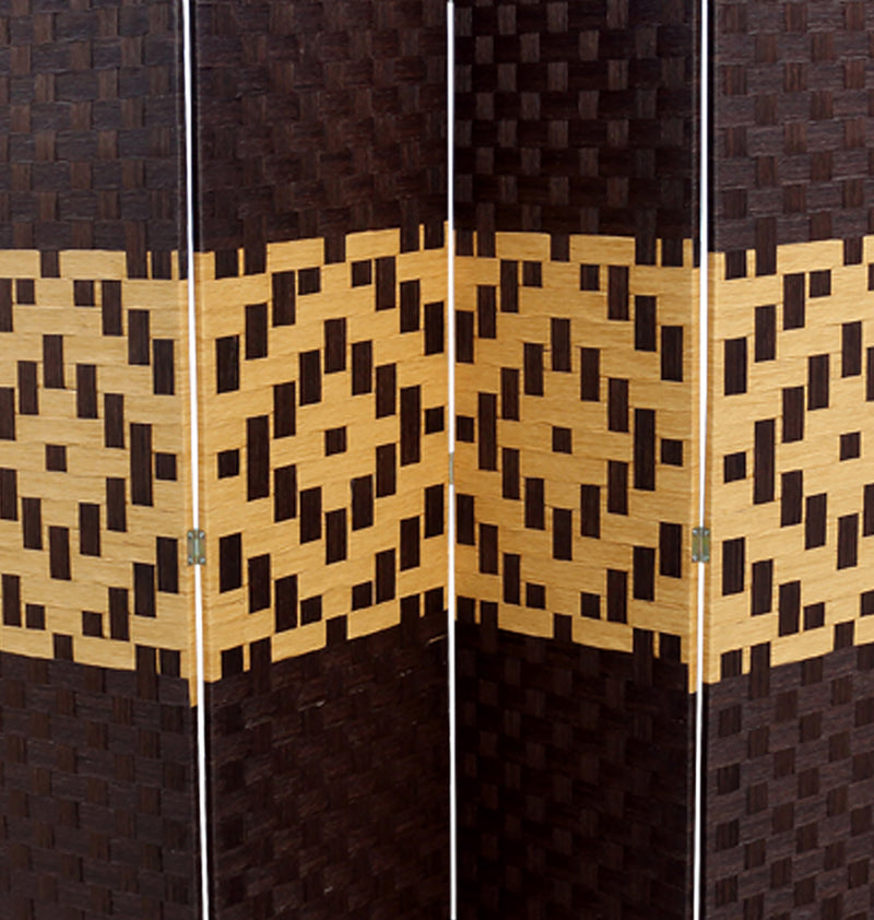 70.75" In Handcrafted Paper Straw Weave On 2" Legs Espresso/brown-zoom-