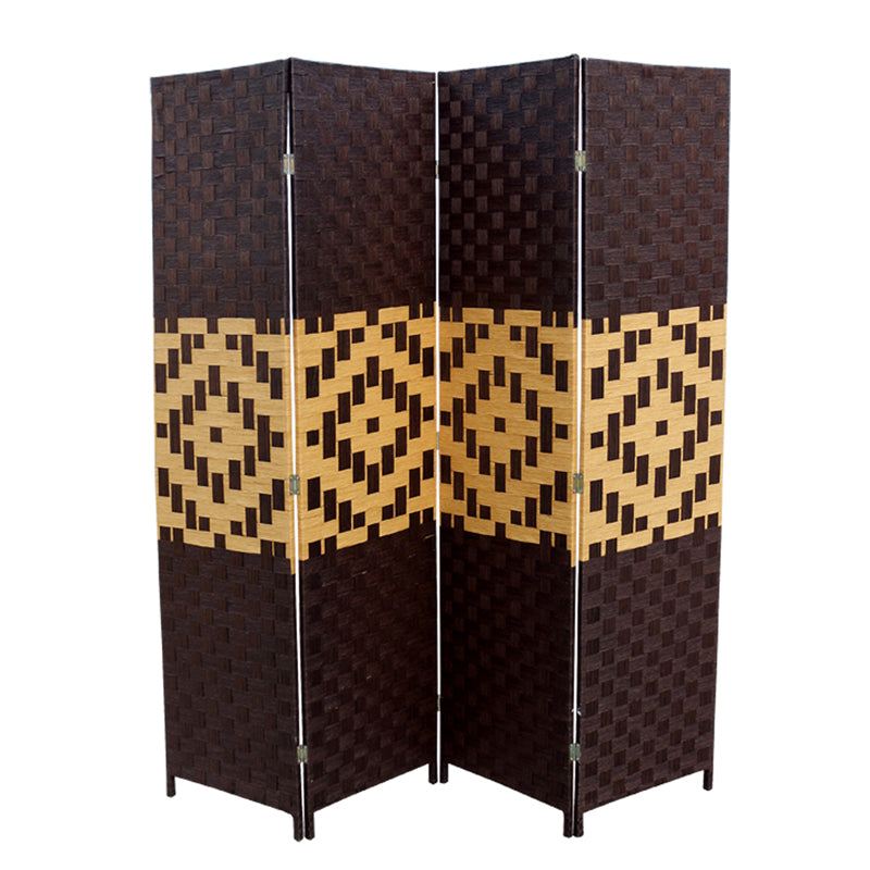 70.75" In Handcrafted Paper Straw Weave On 2" Legs Espresso/brown-zoom-1