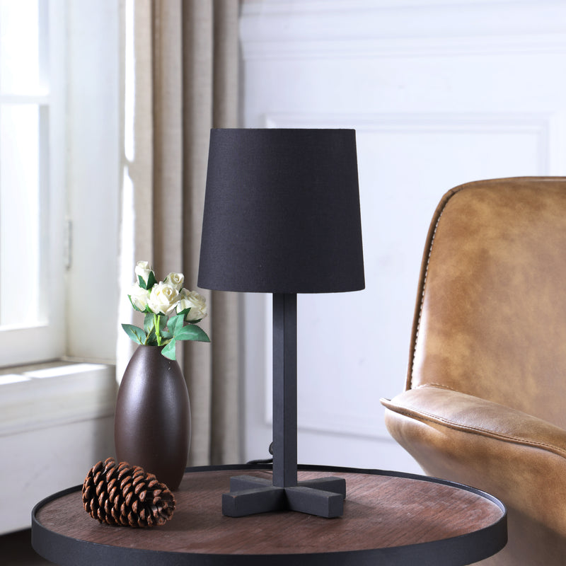 16.5" In June Black Metal Cross-legged Table Lamp-zoom-
