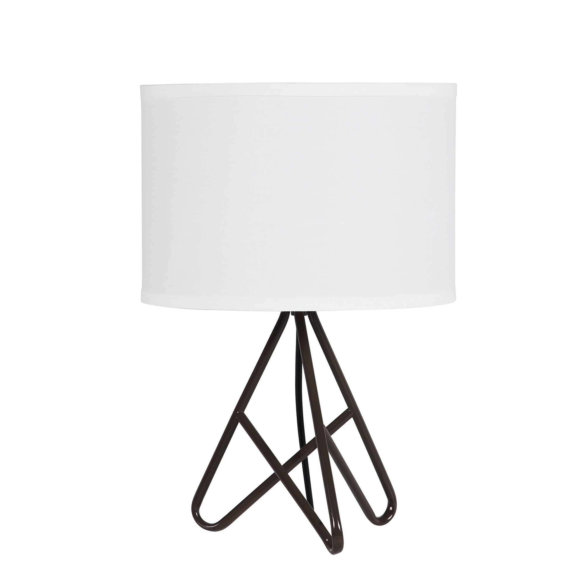 17.5" In Watson Espresso Metal Tripod Table Lamp-zoom-1