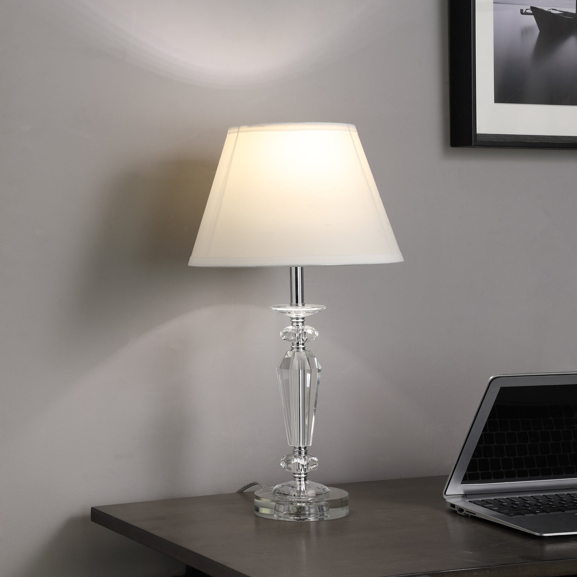 21.5" In Ashford Crystal Table Lamp