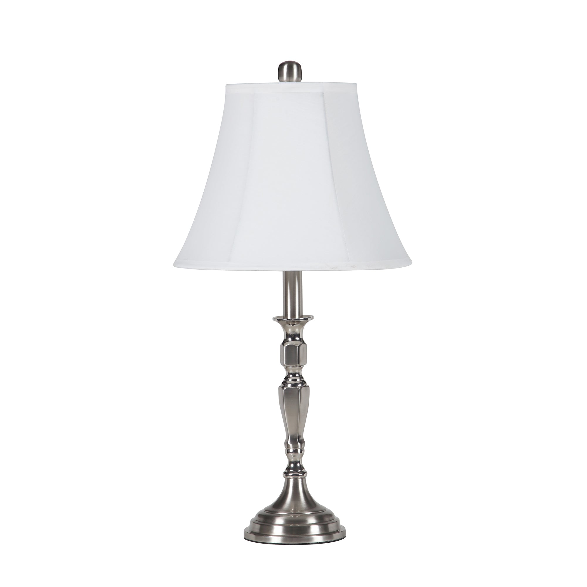 24.5" In Serge Satin Nickel Metal Table Lamp