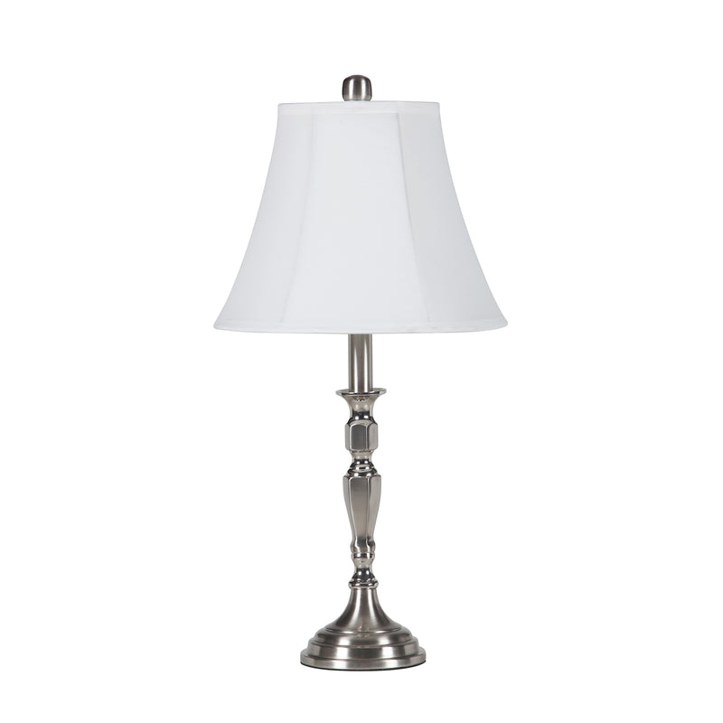 24.5" In Serge Satin Nickel Metal Table Lamp-zoom-