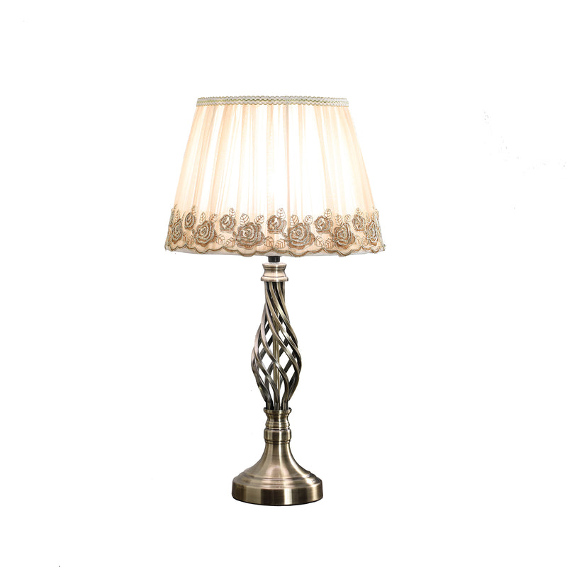 23.25" In Abbott Antique Brass Metal Scroll Table Lamp-zoom-