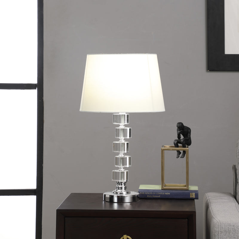 20" In Adelaine 5 Crystal Round Stacked Cube Orbs Table Lamp-zoom-