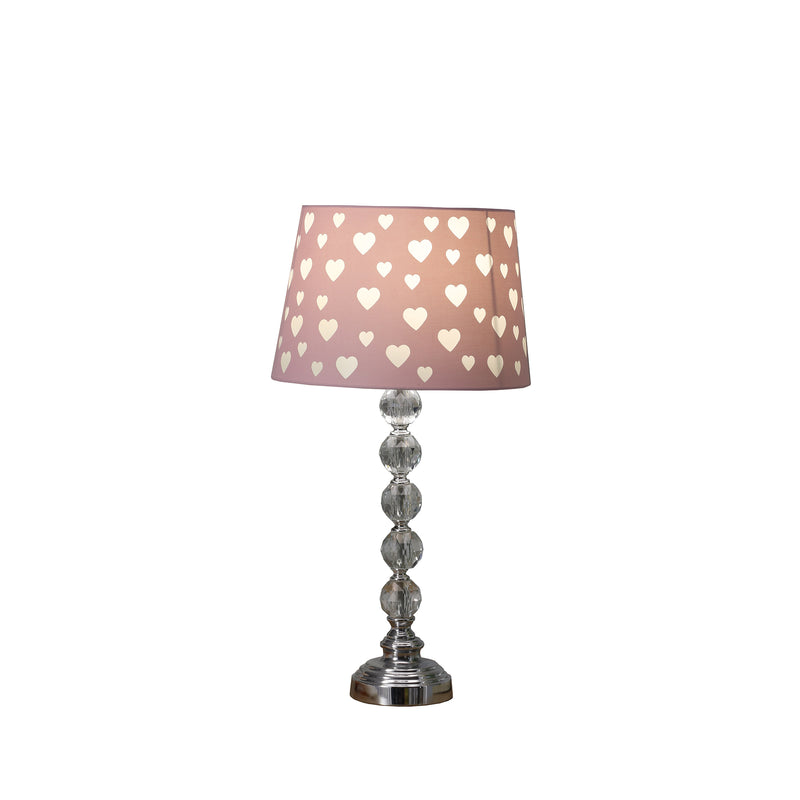 22" In Ariel Heart Crystal Stacked Orb Table Lamp-zoom-