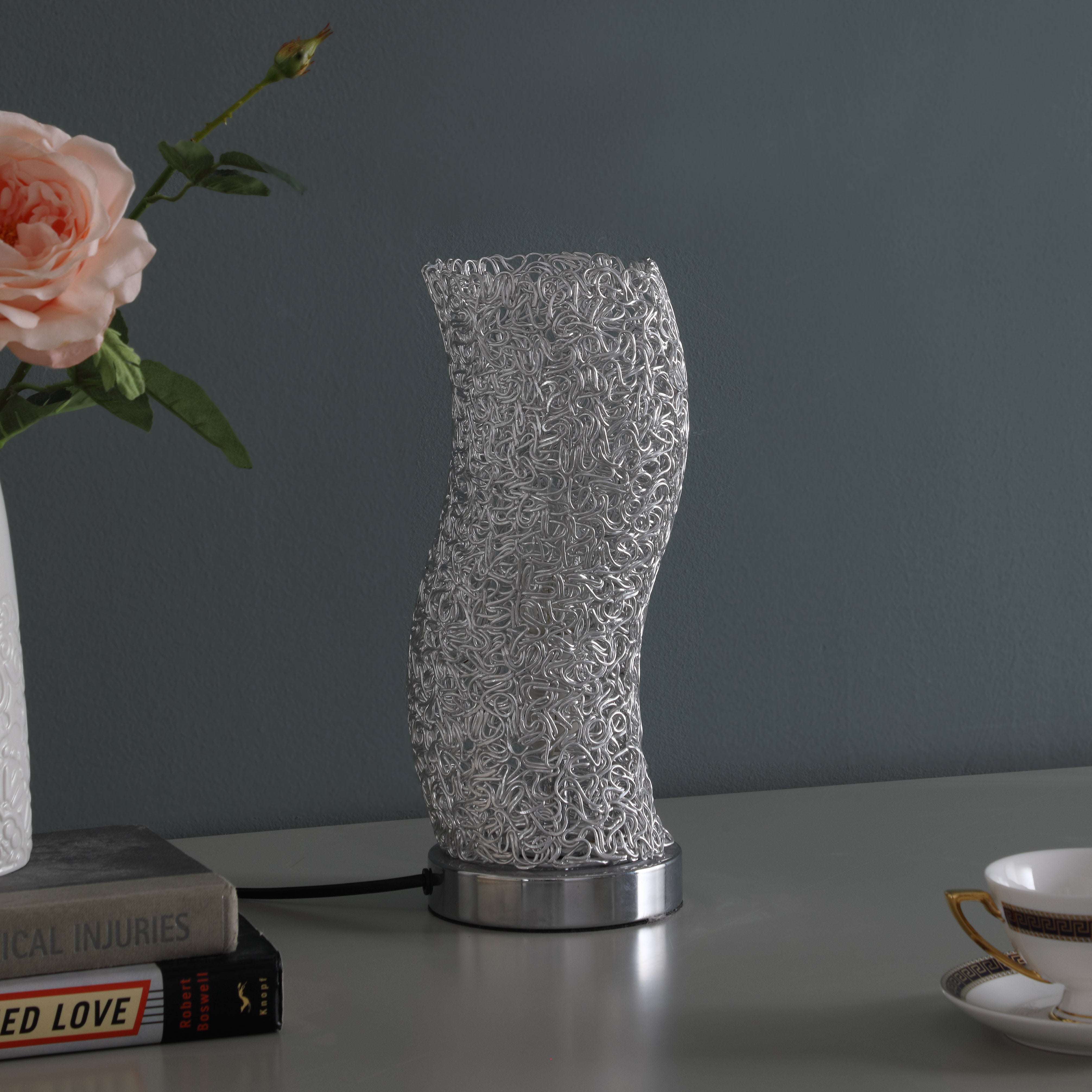 12" In Artemis Exposed Aluminum Wired Curve Table Lamp-zoom-3