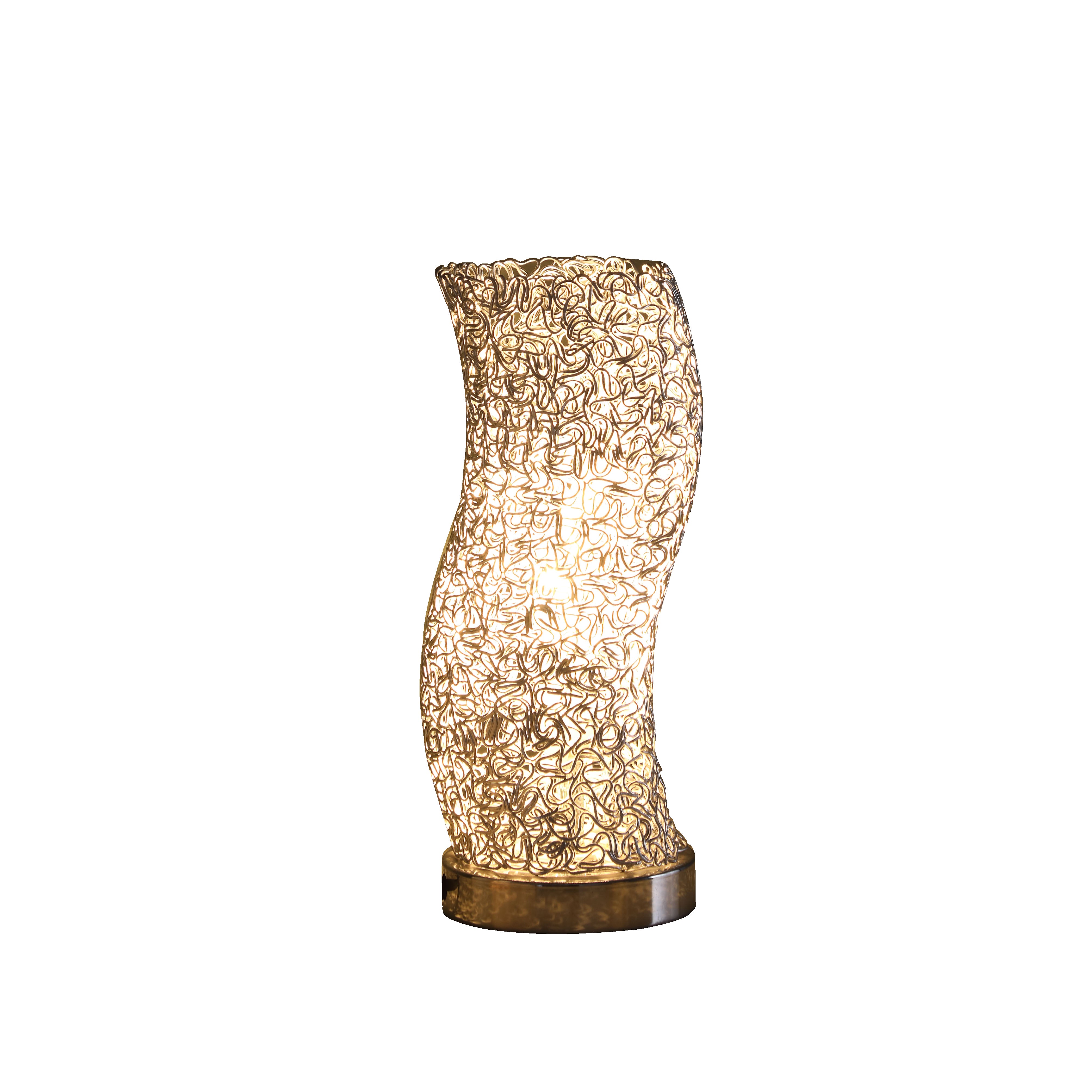12" In Artemis Exposed Aluminum Wired Curve Table Lamp-zoom-2