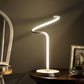 19" In Led Matte White Curvilinear S-curve Spiral Tube Led Table Lamp