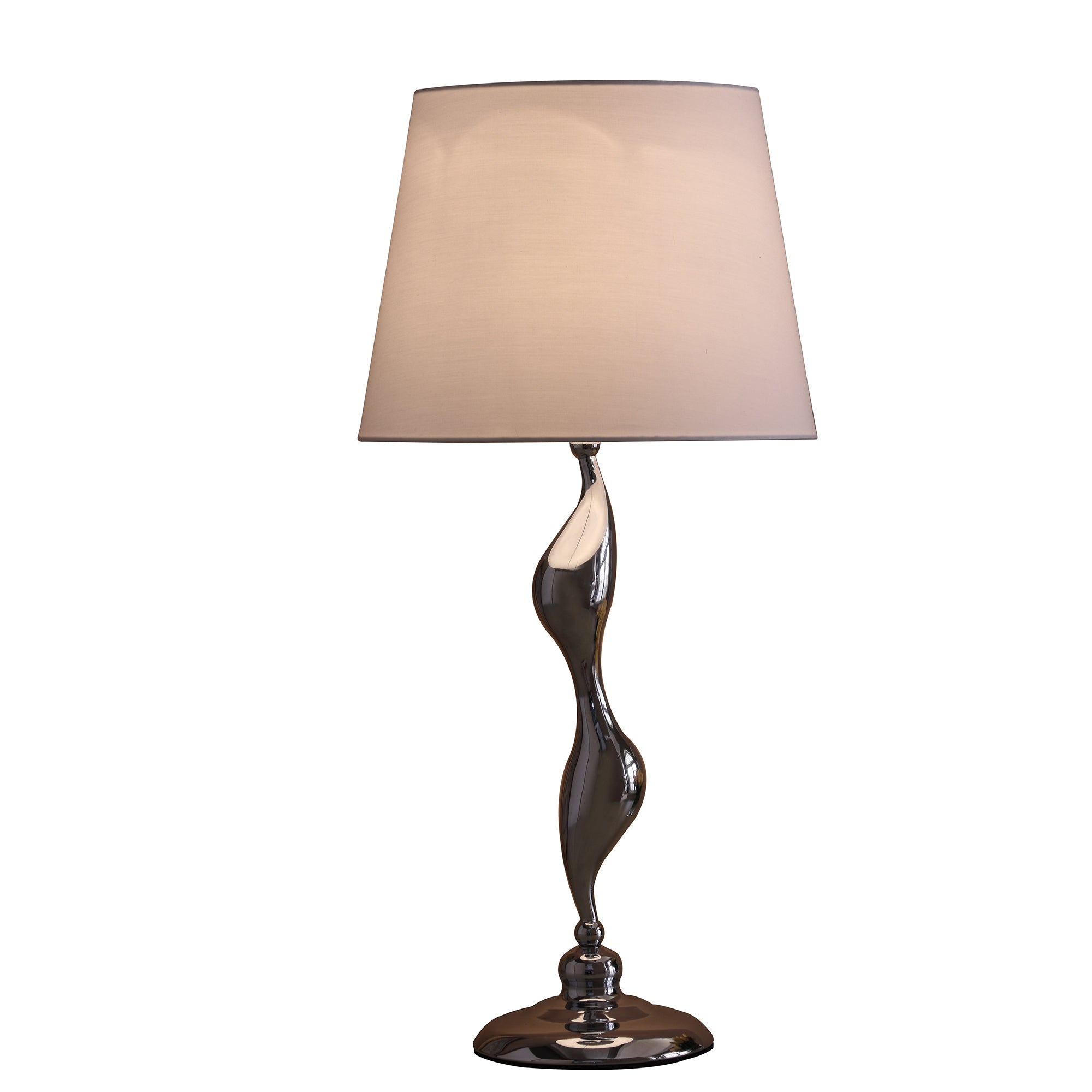 24" In Erte Art Deco Silhouette Silver Table Lamp-zoom-2