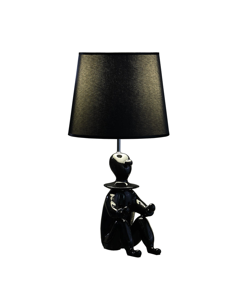 21.25" In Black Modern Clown Phone Holder Resin Table Lamp-zoom-