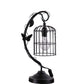 17.5" In Iris Black Butterfly Garden Metal Table Lamp
