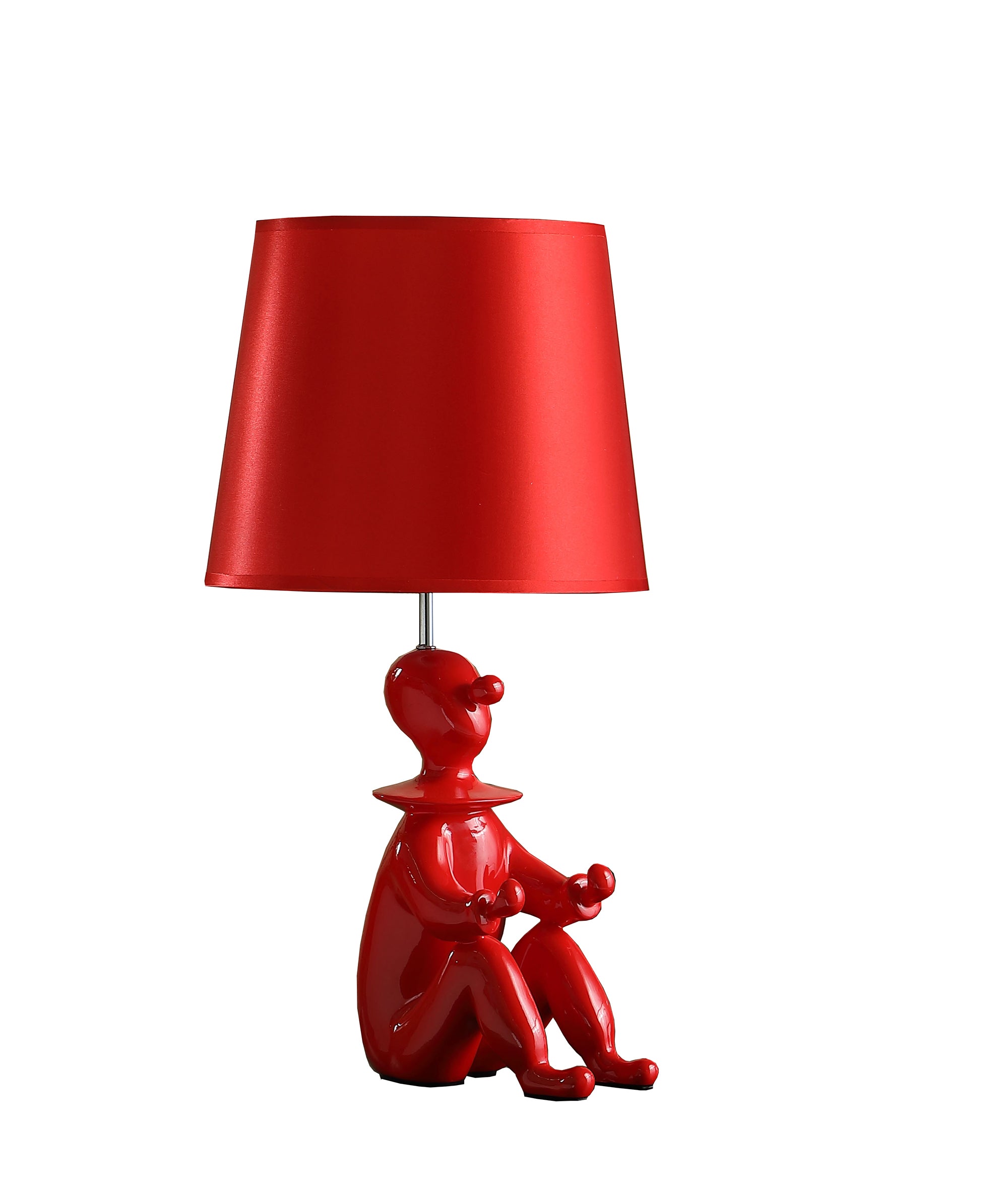 21.25" In Red Modern Clown Phone Holder Resin Table Lamp-zoom-1