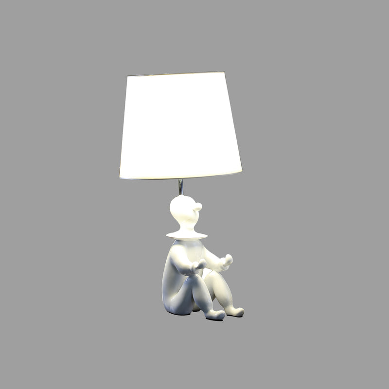 21.25" In White Modern Clown Phone Holder Resin Table Lamp-zoom-