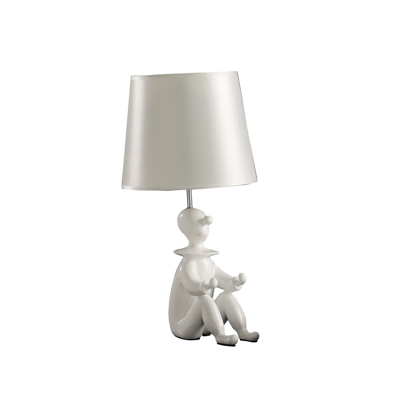 21.25" In White Modern Clown Phone Holder Resin Table Lamp-zoom-
