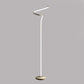 52.5" In Led Matte White Curvilinear S-Curve Spiral Tube Angled Floor Lamp