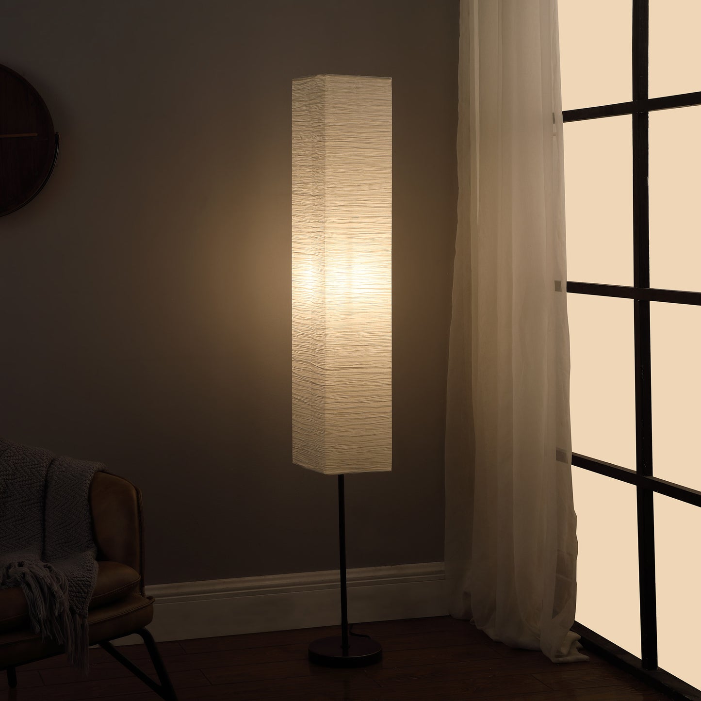62.5" In Noki Japanese Paper Floor Lamp