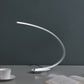 16" In Eli Brushed Nickel Led Arc Tube Table Lamp
