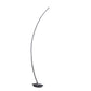 62.25" In Bradie Brushed Nickel Led Arc Tube Floor Lamp