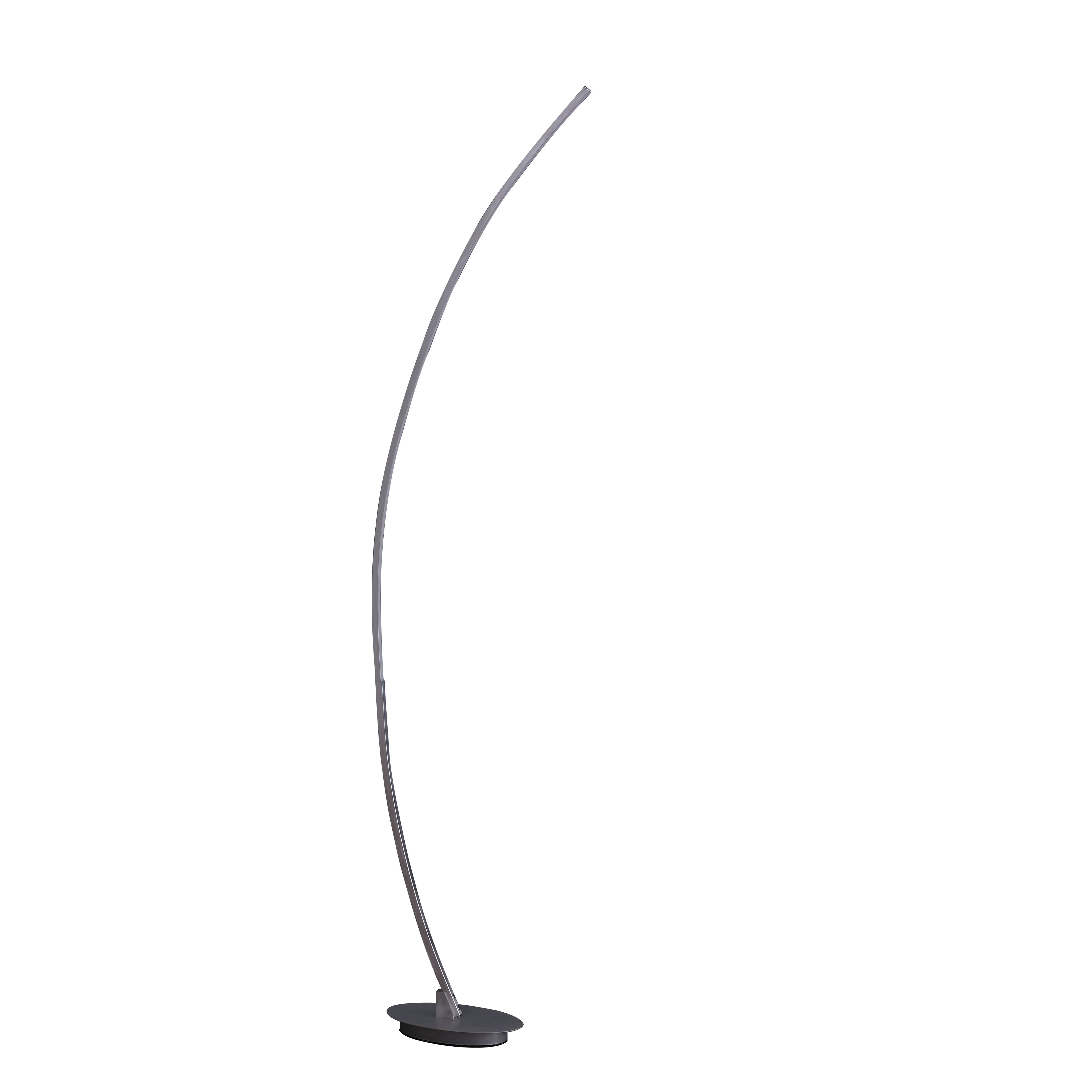 62.25" In Bradie Brushed Nickel Led Arc Tube Floor Lamp-zoom-1