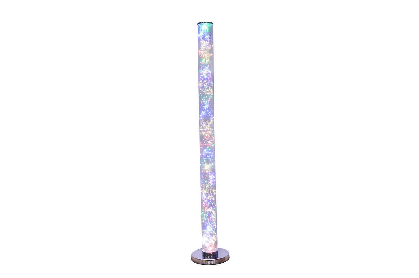 49" In Exposed Multi-Colored Rope Led Namiri Column Floor Lamp W/ Wireless Remote Control