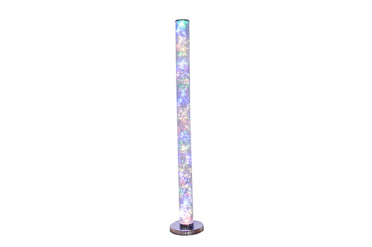 49" In Exposed Multi-Colored Rope Led Namiri Column Floor Lamp W/ Wireless Remote Control
