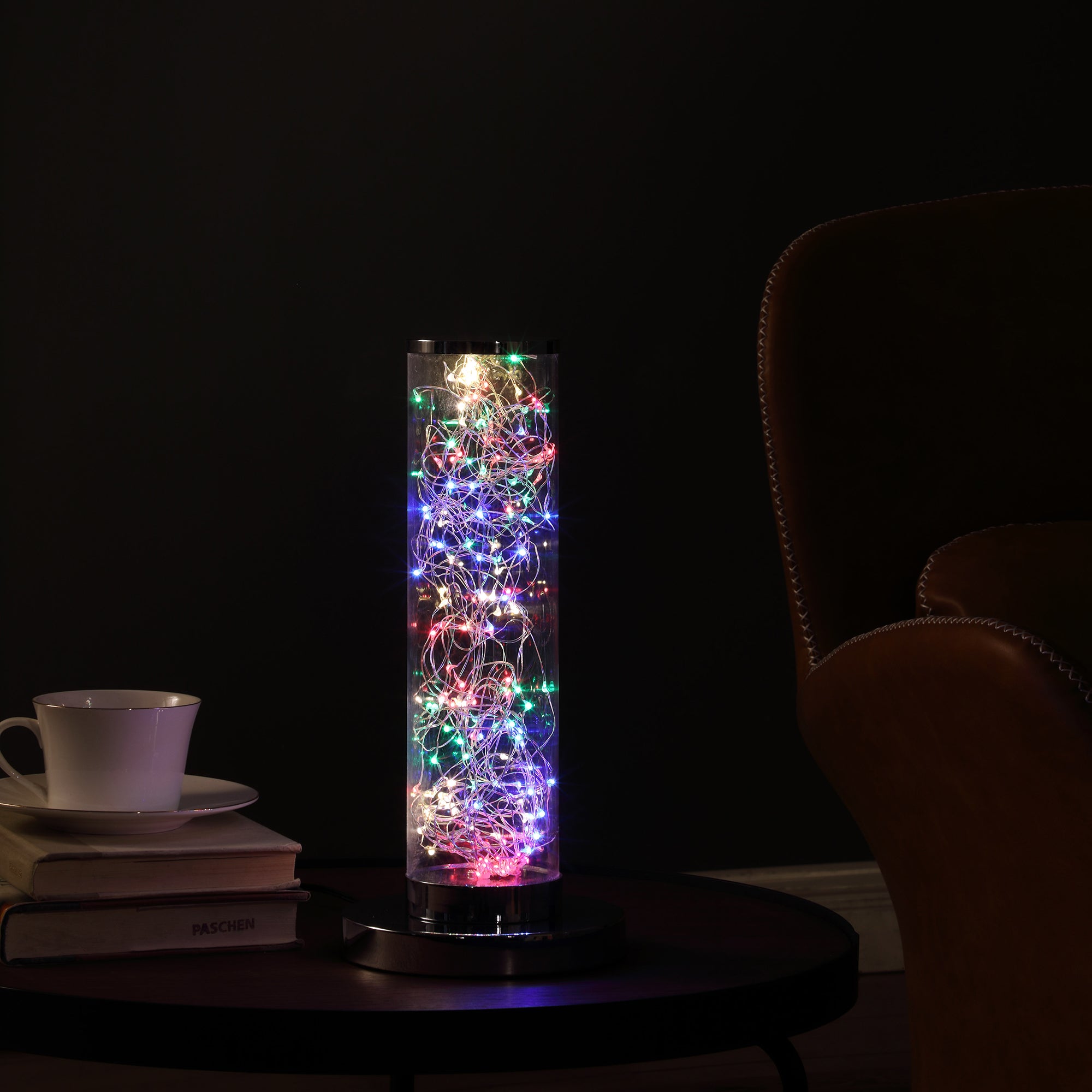 13" In Exposed Multi-colored Rope Led Namiri Column Table Lamp-zoom-3