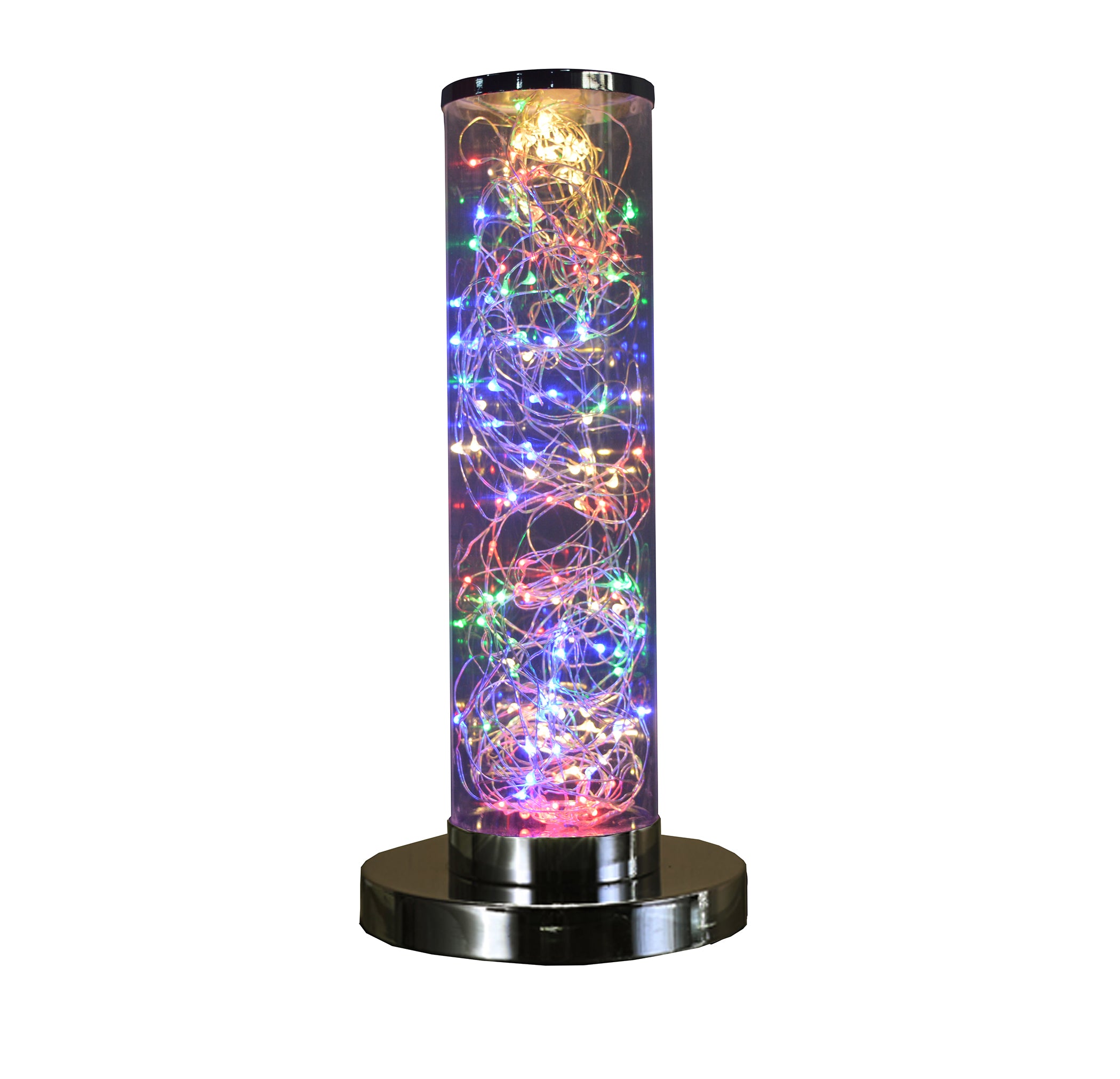 13" In Exposed Multi-colored Rope Led Namiri Column Table Lamp-zoom-2