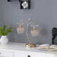 17.25" In Rose Gold 2-floral Bell Glam Metal Table Lamp
