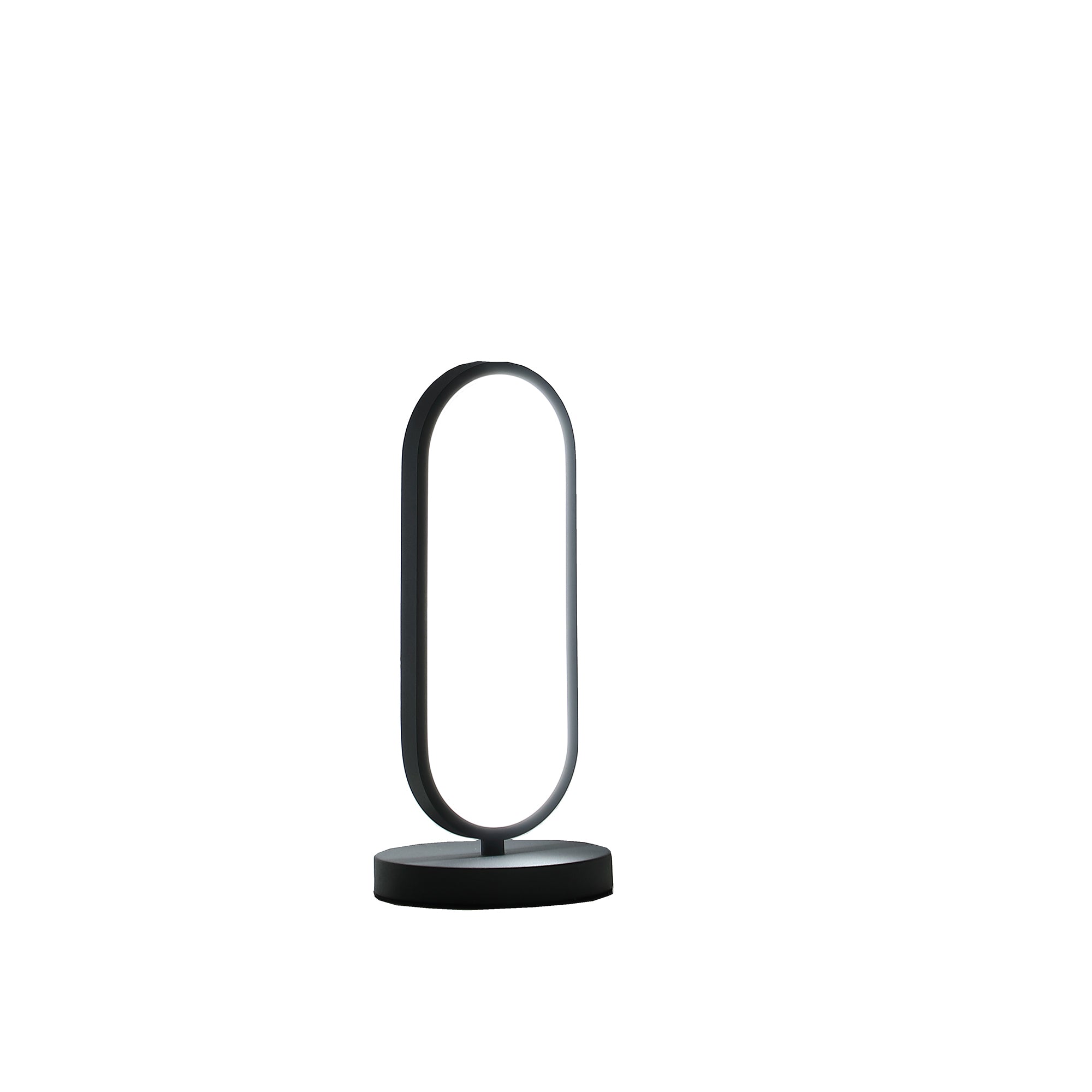 14" In Adras Modern Matte Black Oval Led Contemporary Metal Table Lamp-zoom-2