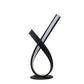 17" In Abstract Upright Ribbon Bow Led Black Metal Table Lamp