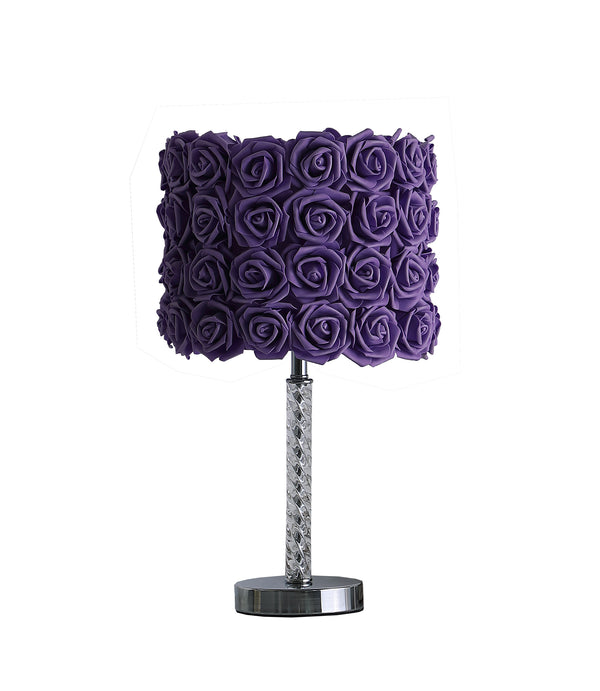 18.25 In Lavender Roses In Bloom Acrylic/metal Table Lamp