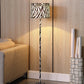 59" In Faux Suede Zebra Print Floor Lamp