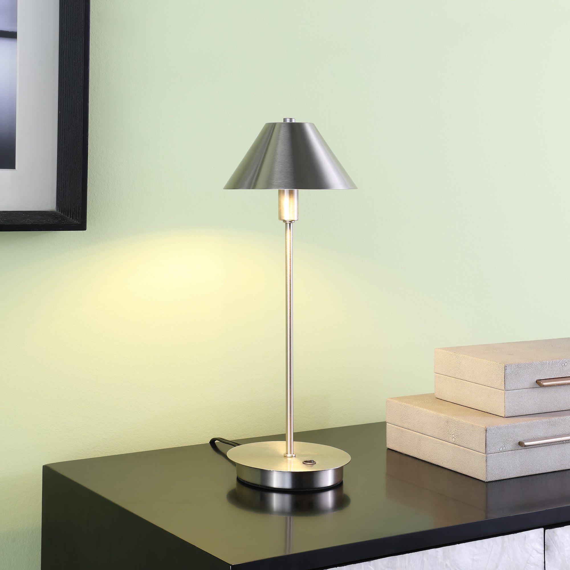 17.5" In Ryder Silver Nickel G-9 Led Table Lamp-zoom-4