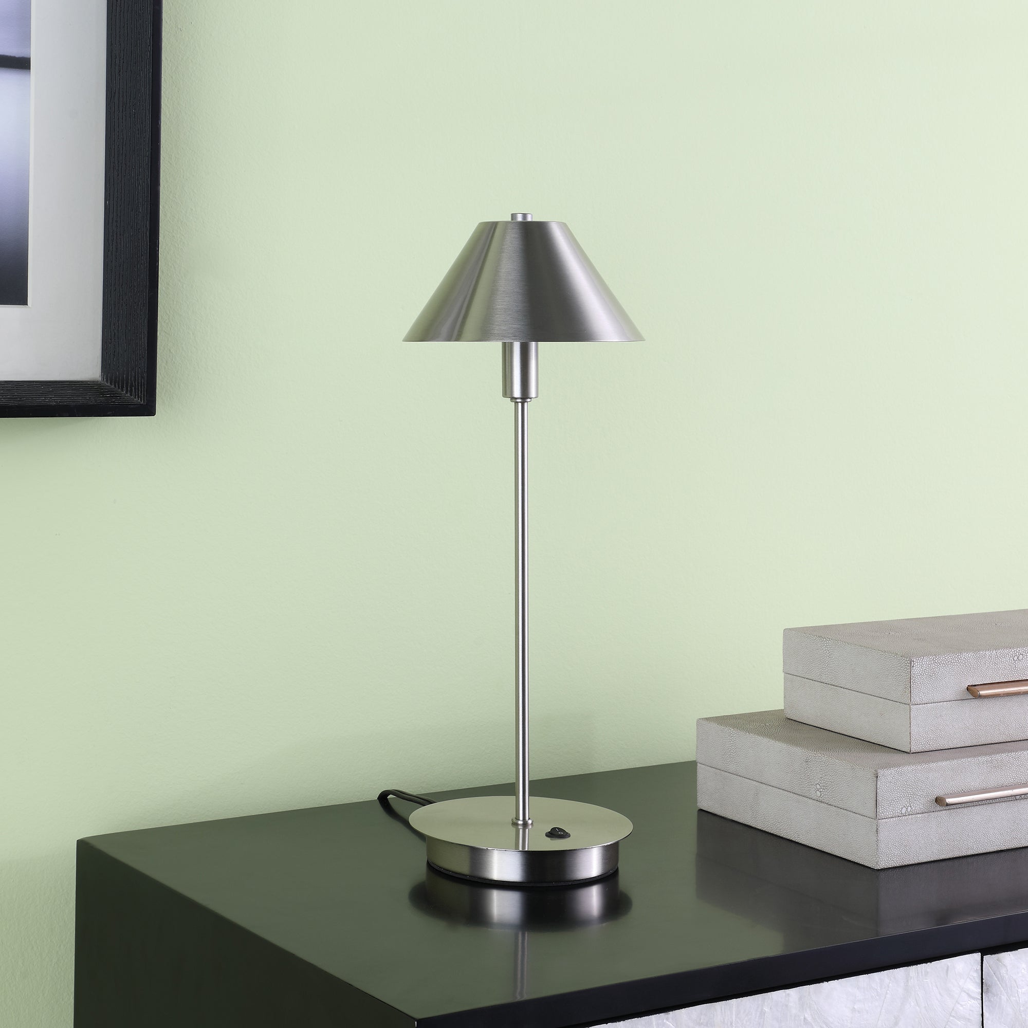 17.5" In Ryder Silver Nickel G-9 Led Table Lamp-zoom-3