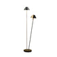 47.5" In Led Double G-9 Matte Powder Black/silver Redman Brushed Nickel Floor Lamp