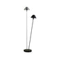47.5" In Led Double G-9 Matte Powder Black/silver Redman Brushed Nickel Floor Lamp