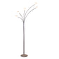 80" Avery 5 Arm Aluminum Chrome Led Semi Arc Floor Lamp