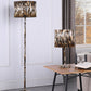 59" In Faux Suede Tiger Print Floor Lamp