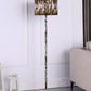 59" In Faux Suede Tiger Print Floor Lamp