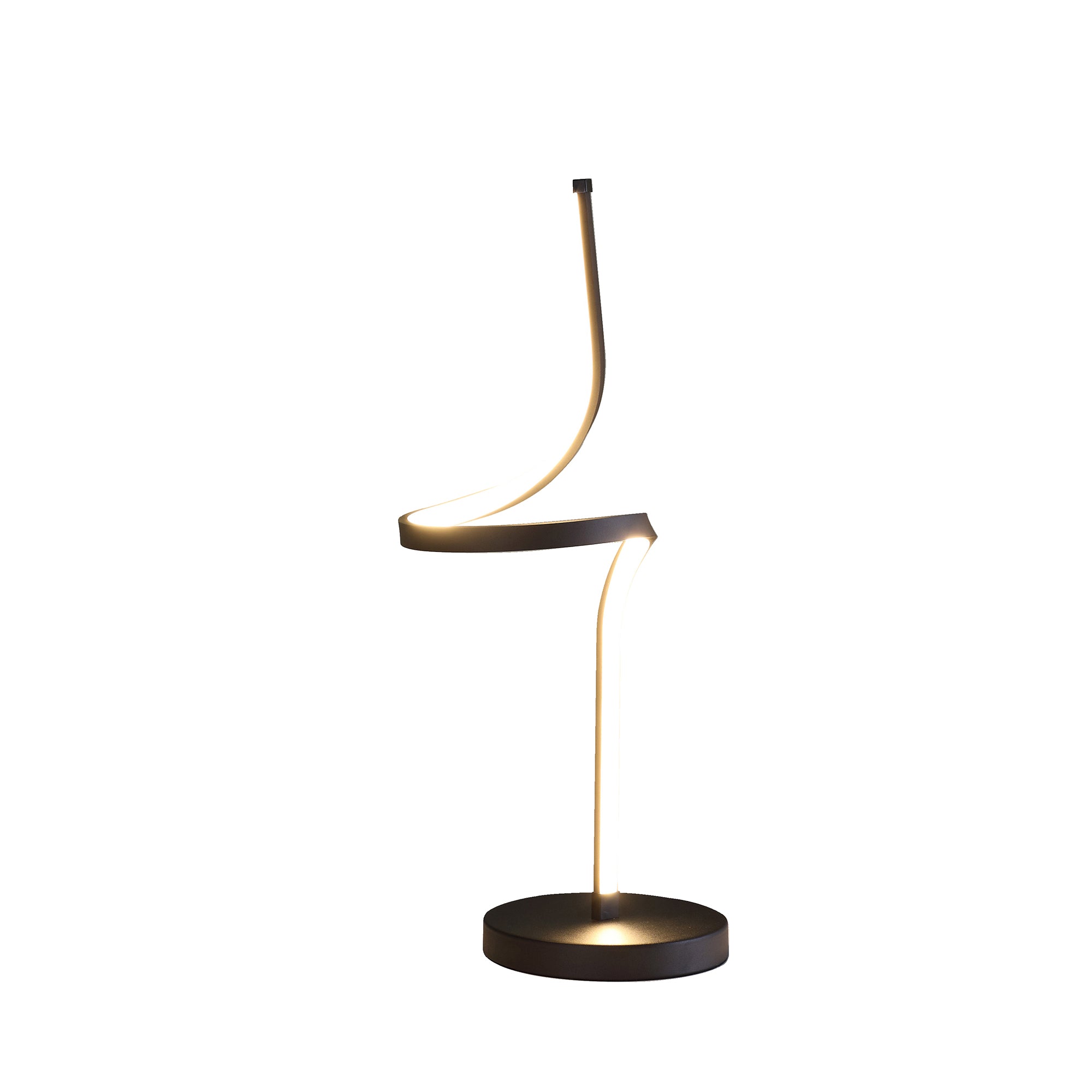 22" In Led Apollo Spiral Curved Tube Modern Table Lamp-zoom-2