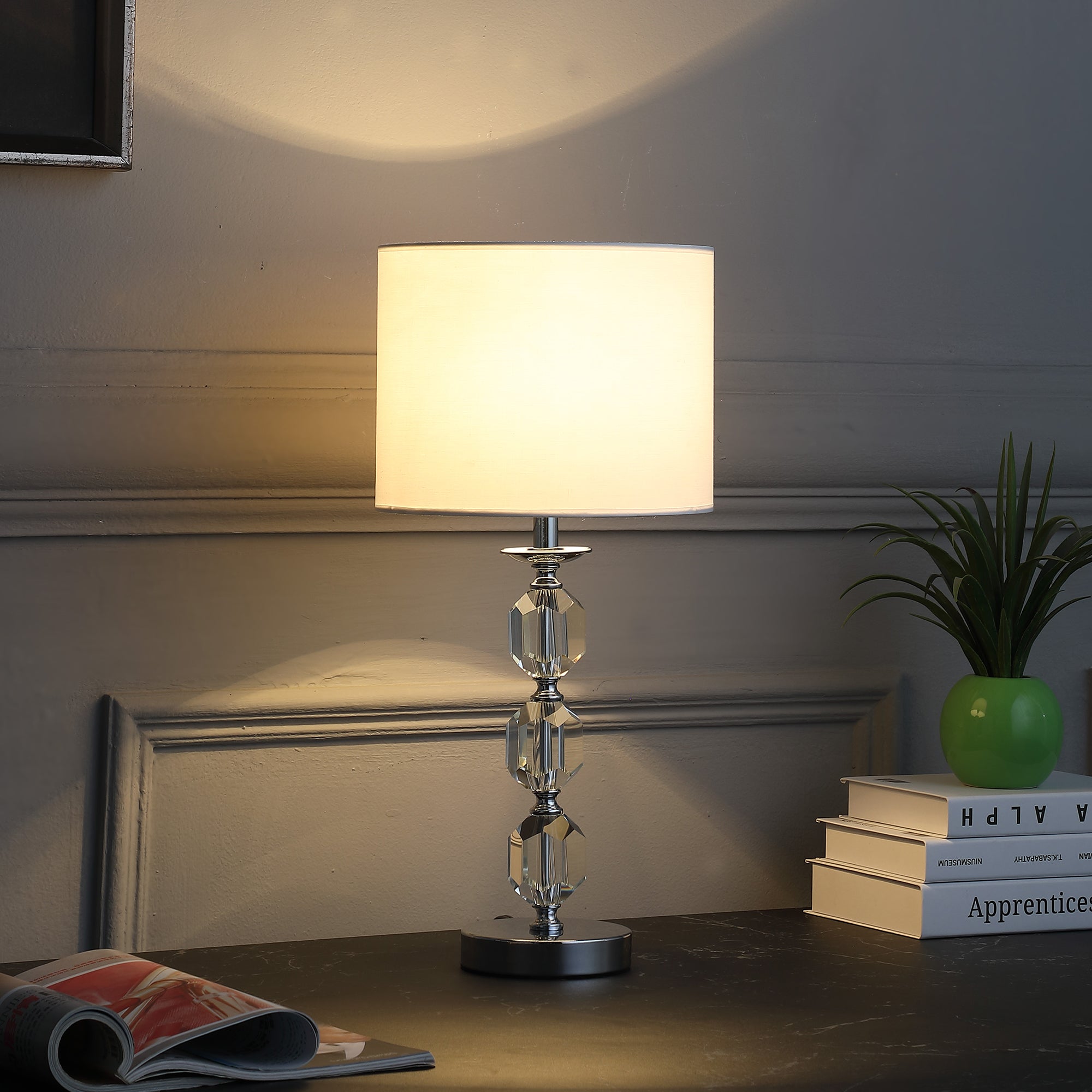 21" In Tilli Hexagonal Prism Crystal Orb Table Lamp-zoom-4