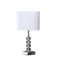 17.75" Olivia Prism Orb Crystal Modern Silver Table Lamp