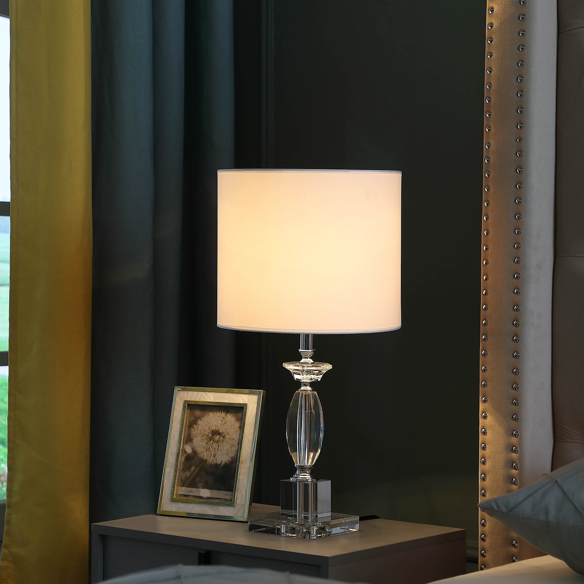 23.25" In Emmil Cut Crystal Modern Table Lamp-zoom-4