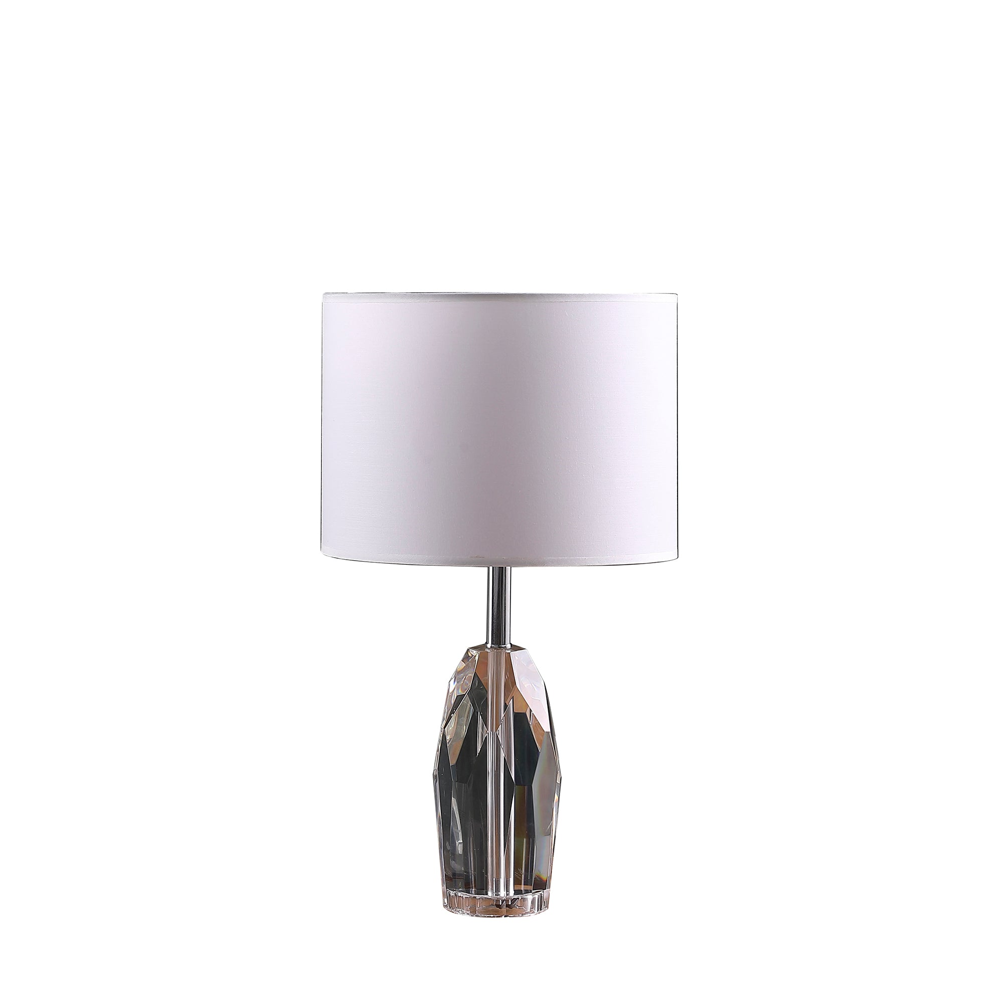19" In Dodecahedron Solid Crystal Prism Table Lamp