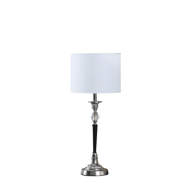 22.75" In Albi Candlestick Crystal Accent Black/silver Table Lamp-zoom-