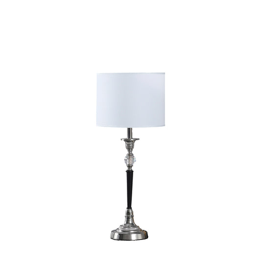 22.75" In Albi Candlestick Crystal Accent Black/silver Table Lamp