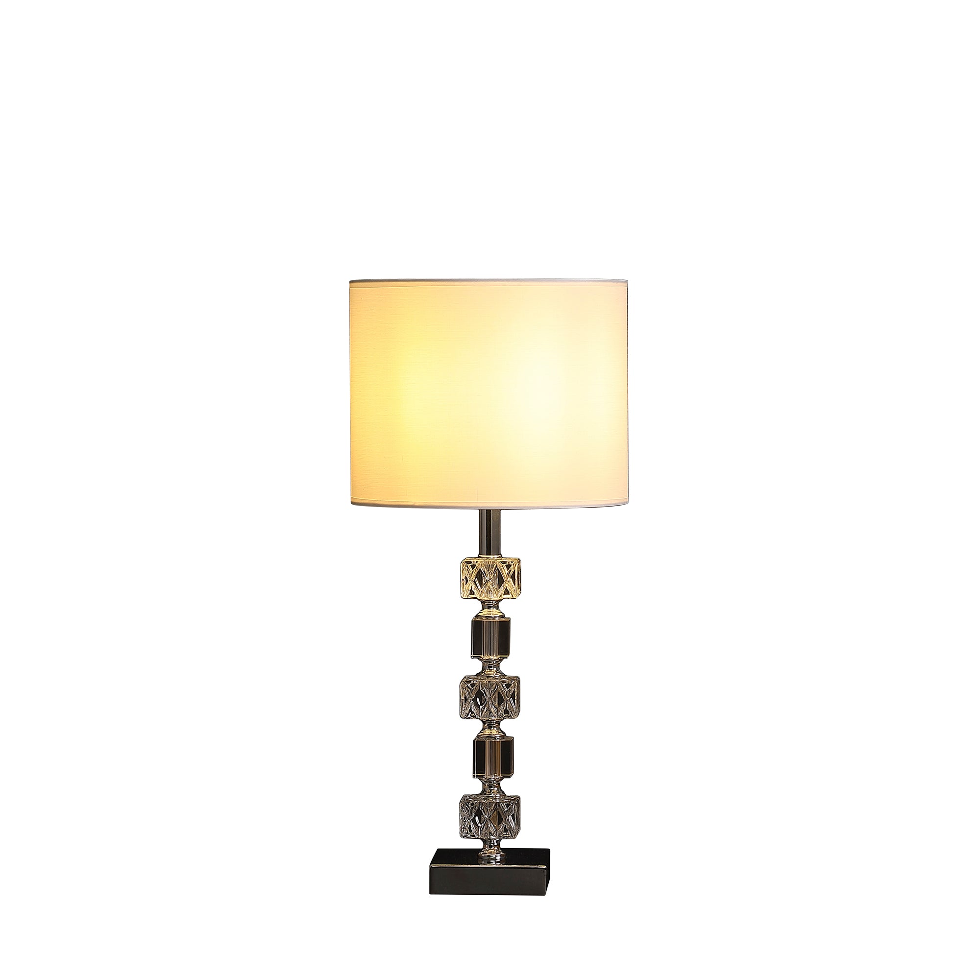 19.75" In Jules Solid Prism Crystal Cubes Orb Table Lamp