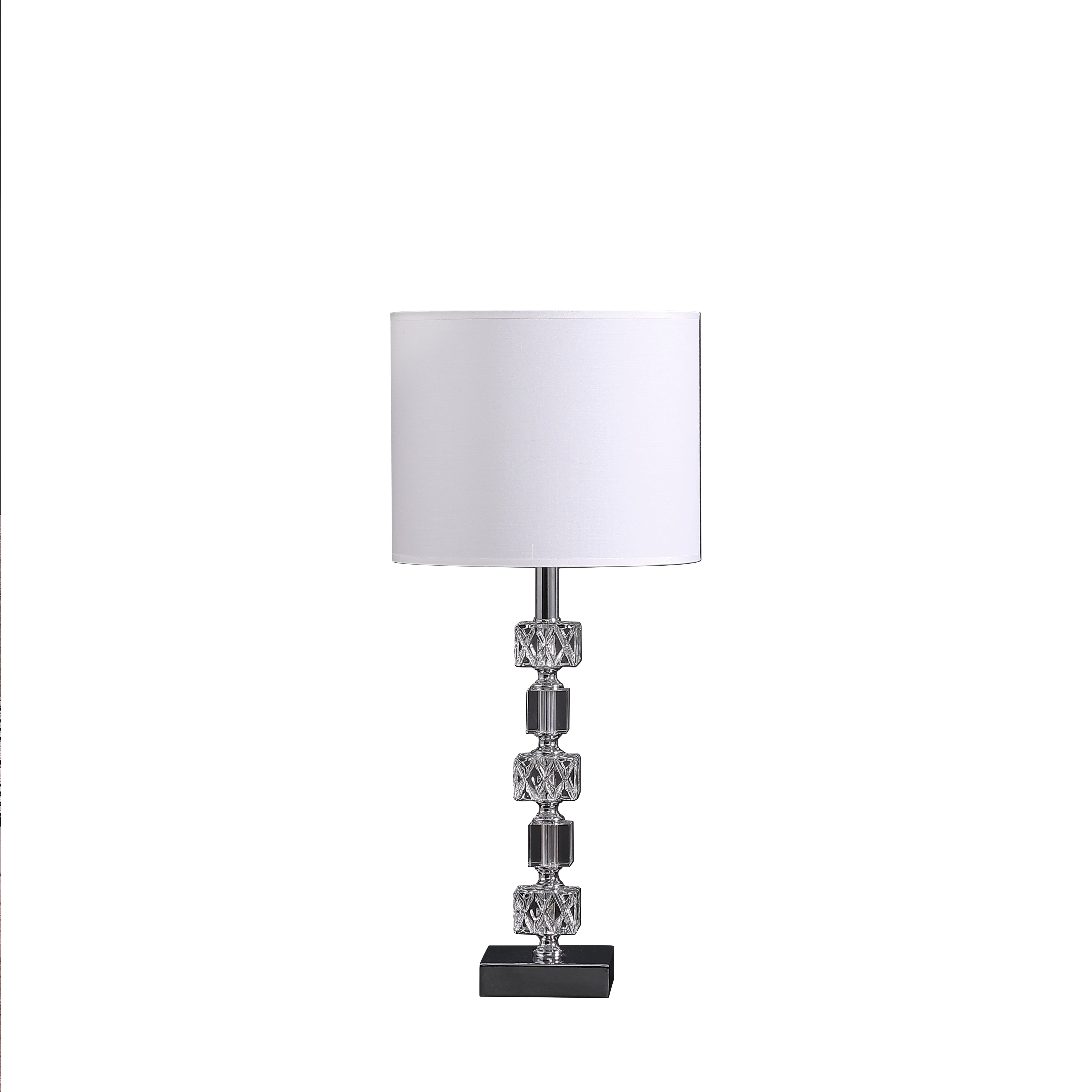 19.75" In Jules Solid Prism Crystal Cubes Orb Table Lamp-zoom-1